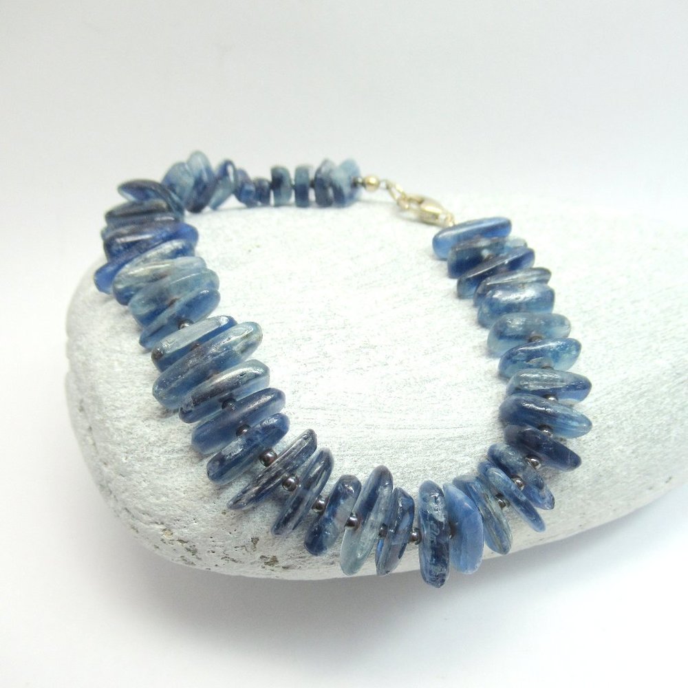 Kyanite and Hematite Bracelet